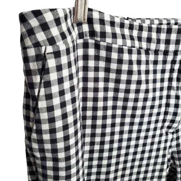 Talbots Size 20W Pants Hampshire Ankle Check Stretch Pockets High Waist Black - Picture 10 of 13